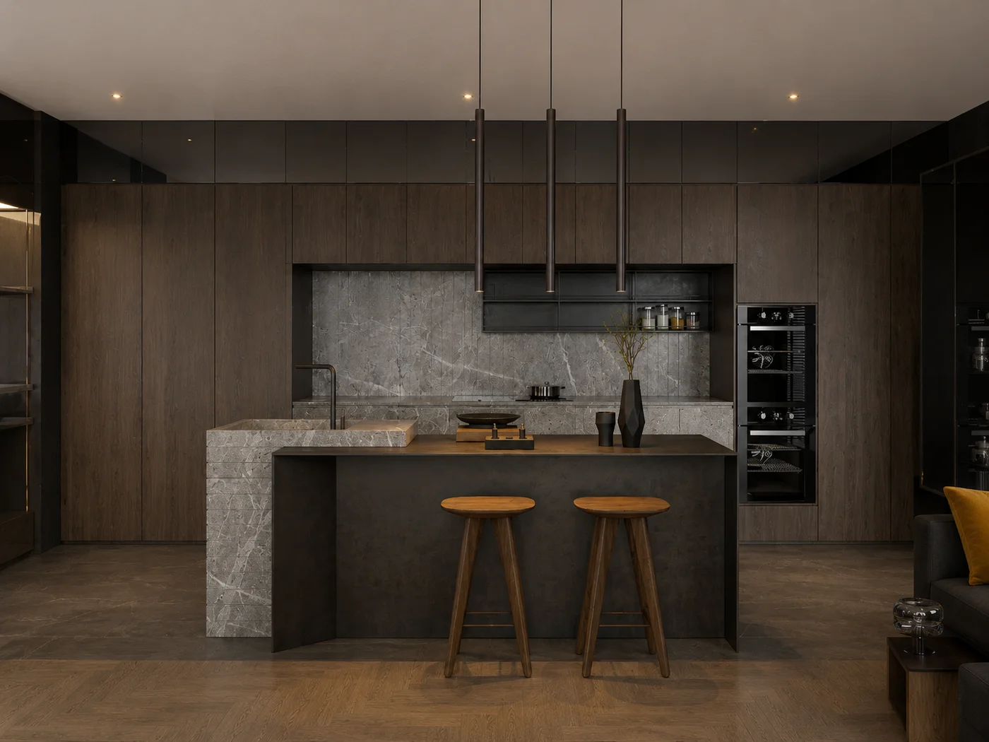 Dark & Dramatic Kitchen Remodel - Residential / Weston, FL interior design project portfolio by Adi Asher