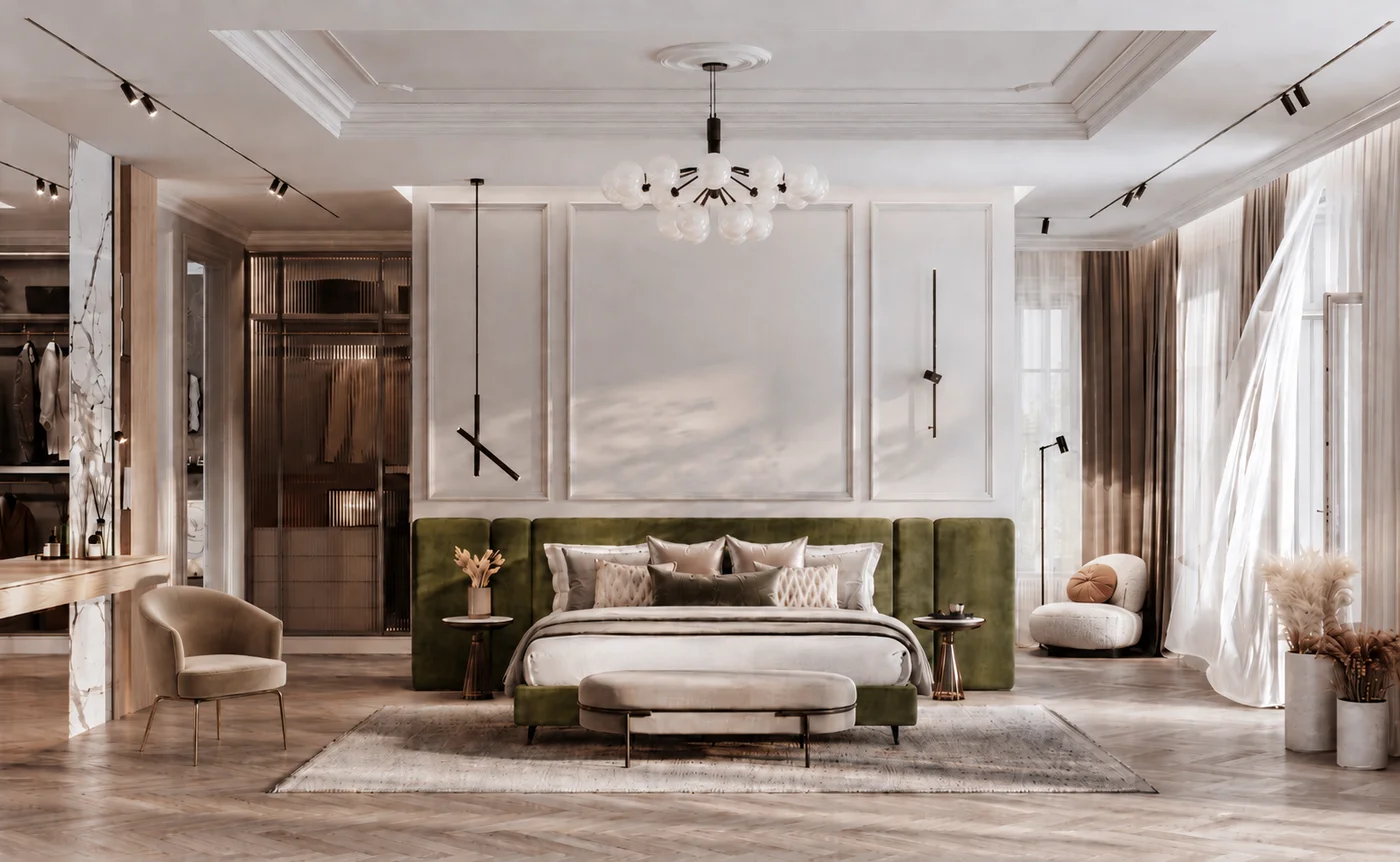 Luxury Primary Suite & Dressing Room - Residential / Parkland, FL interior design project portfolio by Adi Asher
